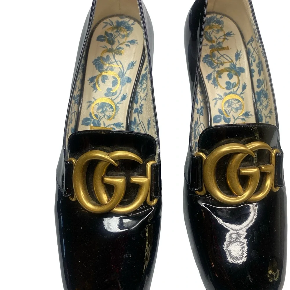 VERNICE MARMONT PUMP BLACK  PATENT  GG LOGO - Picture 4 of 11